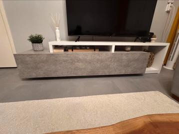 TE KOOP TV-Meubel Bello - Beton - Wit - 219 cm beschikbaar voor biedingen