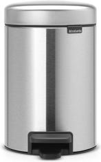 Brabantia Pedaalemmer 3 Liter NewIcon Matt Steel, Minder dan 50 cm, Nieuw, Met pedaal, Ophalen of Verzenden