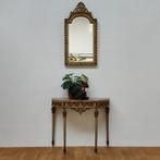 Barok Rococo wandconsole sidetable marmer blad en spiegel 03, Huis en Inrichting, Tafels | Sidetables, Valkenswaard, Gebruikt