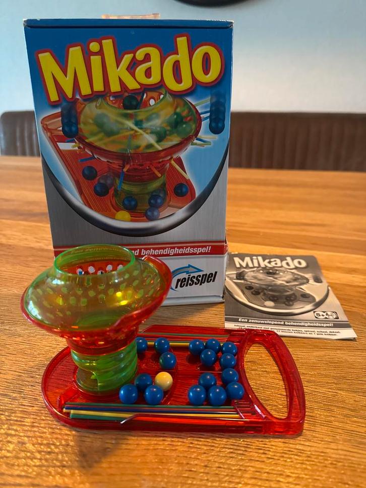 Mikado Reisspel - Behendigheidsspel, Hobby en Vrije tijd, Gezelschapsspellen | Bordspellen, Zo goed als nieuw, Een of twee spelers