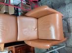 Leuke beweegbare leren stoel, Huis en Inrichting, Fauteuils, Ophalen, Gebruikt, 75 tot 100 cm, 50 tot 75 cm