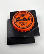 Grolsch | vintage bierdop flesopener, Grolsch, Gebruikt, Ophalen of Verzenden, Flesopener