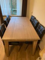 Houten eettafel met 6 stoelen200x100 cm, Huis en Inrichting, Ophalen, Gebruikt, 100 tot 150 cm, Eikenhout