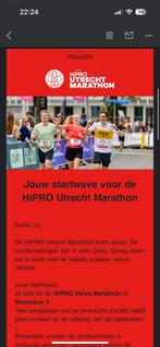 Hipro Utrecht halve marathon, Eén persoon, Ticket of Toegangskaart