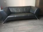 Rolf Benz 2.5 zitsbank. Zwart leder. Goede staat, Huis en Inrichting, Ophalen, Strak, Gebruikt, Overige maten