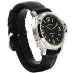 Panerai Luminor Base Logo 44 (Zeer goed/ 2019), Overige merken, Leer, Staal, Polshorloge