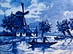 Delftsblauw wandbord diameter 30,5 cm gemarkeerd., Ophalen of Verzenden