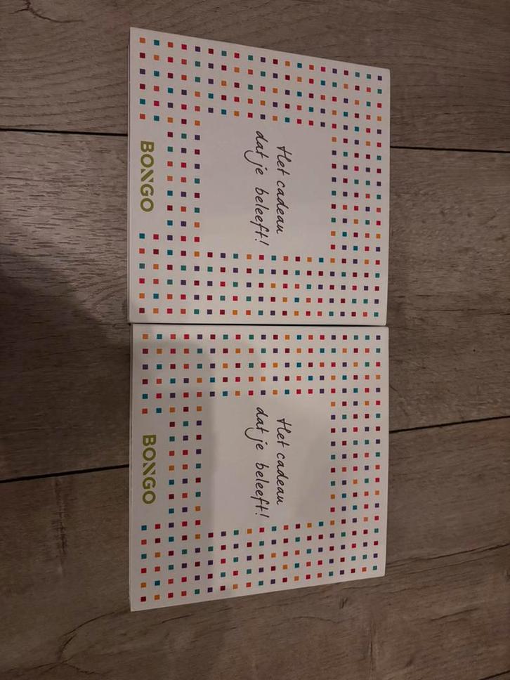 2 Bongo cadeaubonnen TWV €100 per stuk, Tickets en Kaartjes, Kortingen en Cadeaubonnen, Eén persoon, Cadeaubon