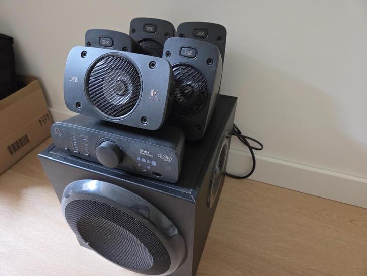 Logitech 5.1 speakerset Z906 surround sound 500watt, Audio, Tv en Foto, Luidsprekers, Gebruikt, Complete surroundset, 120 watt of meer