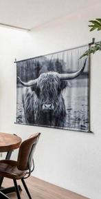 Groot wanddoek Schotse hooglander, Huis en Inrichting, Ophalen of Verzenden, Schilderij, 75 cm of meer