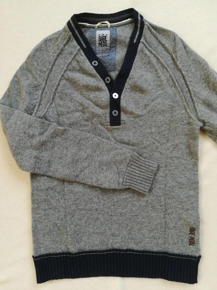 PME BARE METAL trui grijs blauw wol maat M - nieuw -, Kleding | Heren, Truien en Vesten, Nieuw, Maat 52/54 (L), Blauw, Ophalen of Verzenden