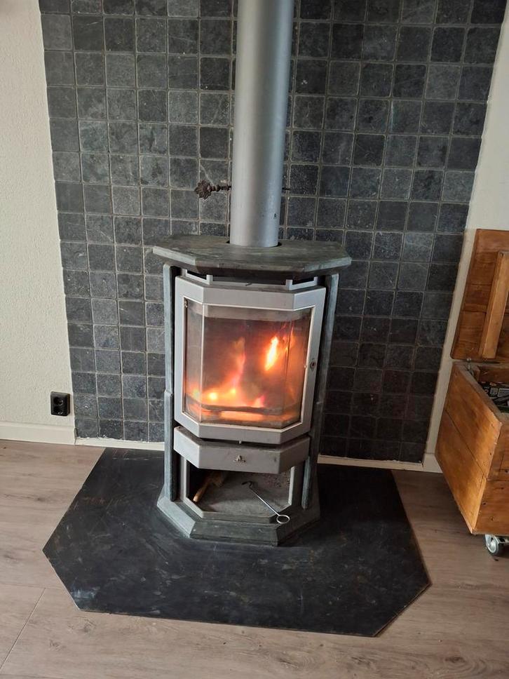 Speksteen Barbas Eco 700 Houtkachel - Sfeervolle Warmte, Huis en Inrichting, Kachels, Gebruikt, Vrijstaand, Houtkachel, Hout, Ophalen