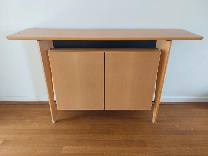 Skovby SL24B BOG kastje – licht grenen, blauw accent, Huis en Inrichting, Woonaccessoires | Wandplanken en Boekenplanken, Gebruikt