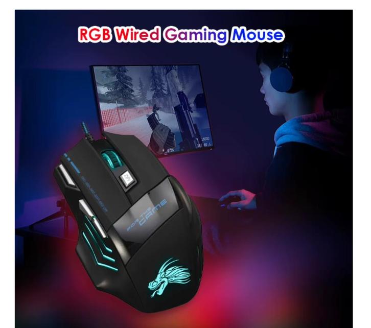 Optische Muizen Gaming Muis 7-Kleur Pro gamer, Computers en Software, Muizen, Nieuw, Muis, Linkshandig, Rechtshandig, Bedraad