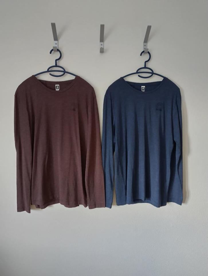 2 nieuwe G-Star Raw shirts maat M voor 25 euro !!!, Kleding | Heren, T-shirts, Nieuw, Maat 48/50 (M), Blauw, Ophalen