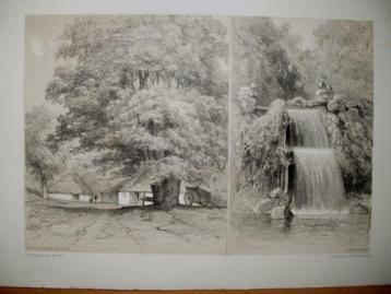 11/ Maaseik / St.Jansberg Waterval de Holle Dreun Litho 1876 beschikbaar voor biedingen