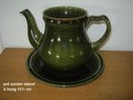 koffie- theepot, schenkkan, vaas + bord, Goedewaagen, groen, Ophalen of Verzenden, Zo goed als nieuw, Porselein, Bord(en)