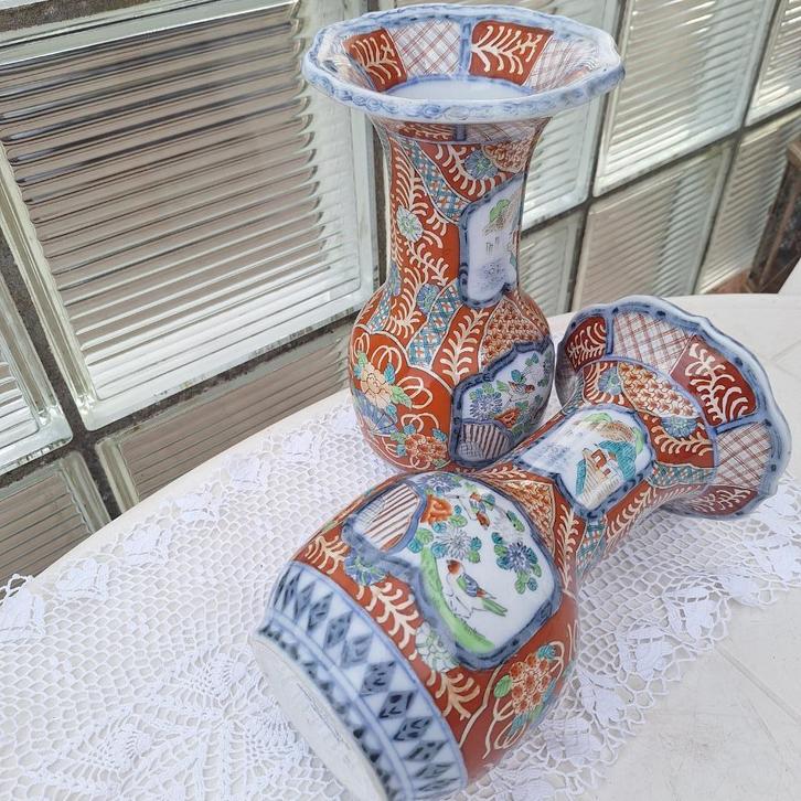 2 antieke vazen Petrus Regout Javaanse signatuur, Antiek en Kunst, Antiek | Vazen, Ophalen