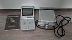 Gameboy Advance SP platinum met boekje en case, Spelcomputers en Games, Spelcomputers | Nintendo Game Boy, Ophalen of Verzenden