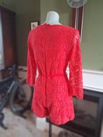 Rinascimento rode kanten jumpsuit L gratis verz, Verzenden, Zo goed als nieuw, Rood, Rinascimento