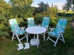 Hartman tuinset( 4 stoelen & tafel) incl. gratis kussens, Tuin en Terras, Tuinsets en Loungesets, Ophalen, 4 zitplaatsen, Kunststof