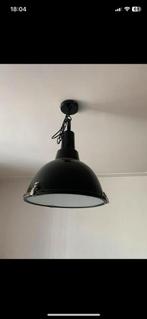 Industriële hanglamp zwart 2x, Huis en Inrichting, Lampen | Hanglampen, Ophalen of Verzenden, Zo goed als nieuw, Metaal, 50 tot 75 cm