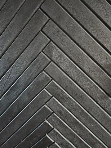 Mangohouten Visgraat kast - Zo Goed Als Nieuw - afbeelding 4