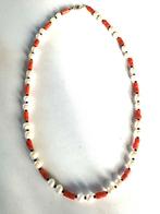 Vintage koraal en zoetwater parel ketting, Sieraden, Tassen en Uiterlijk, Kettingen, Ophalen of Verzenden, Zo goed als nieuw, Steen of Mineraal