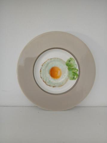 wandbordje - schoteltje - spiegelei met sla beschikbaar voor biedingen