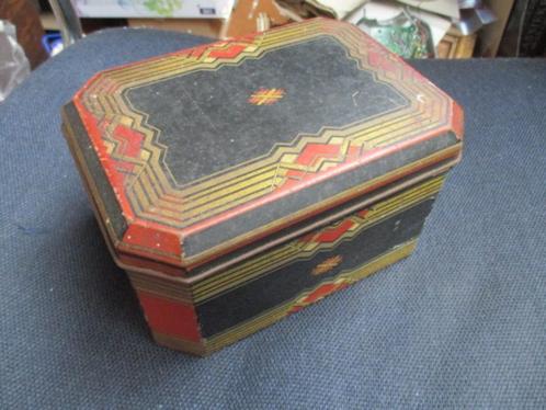 Blik de oud DE douwe egberts koffie 17,5 x 13 x 9 cm, Verzamelen, Blikken, Gebruikt, Koffie, Douwe Egberts, Ophalen of Verzenden
