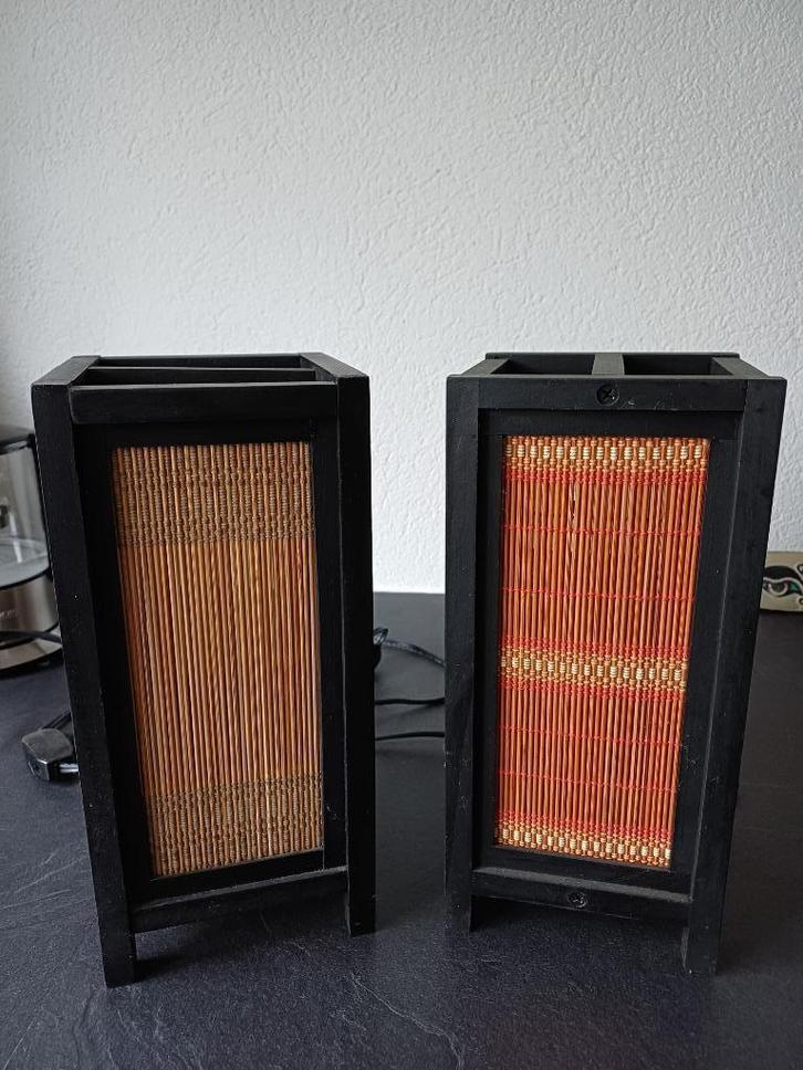 Traditionele Vietnamese Schemerlampen, Huis en Inrichting, Lampen | Tafellampen, Zo goed als nieuw, Minder dan 50 cm, Overige materialen