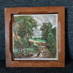 Vintage Tegel met Houten Frame, Ophalen of Verzenden