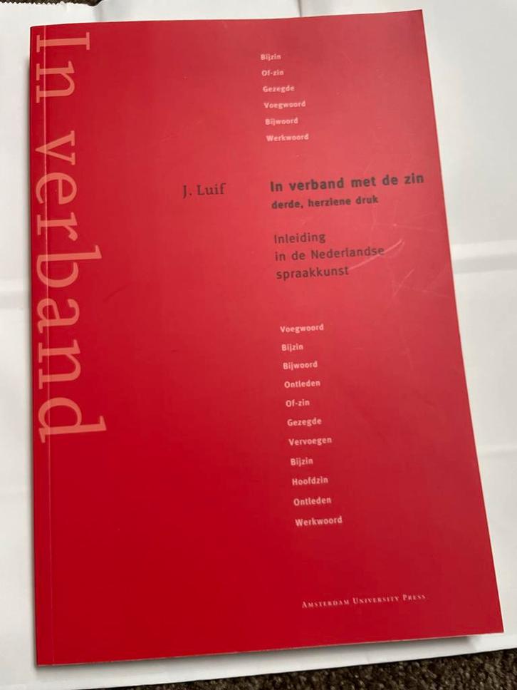 In Verband met de Zin - J. Luif, Boeken, Studieboeken en Cursussen, Zo goed als nieuw, HBO, Alpha, Ophalen of Verzenden