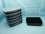 7x nieuwe sorteerkoffer 25x20x5 cm 12 vakken opbergdoos, Ophalen of Verzenden, Nieuw