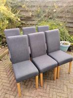Eetkamerstoelen set van 6 stuks, Ophalen, Gebruikt, Overige kleuren, Stof