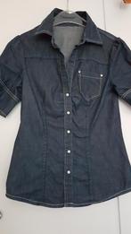 Geisha spijker jeans blouse getailleerd 38 / M als nieuw, Kleding | Dames, Blouses en Tunieken, Ophalen of Verzenden, Zo goed als nieuw