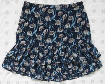 Silvian Heach rok, blauw met bloemen, strokenrok, maat M beschikbaar voor biedingen