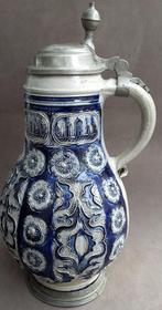 Om 1675 - 1750 GROTE Westerwald Kruik Kan STADSGEZICHT, Antiek en Kunst, Antiek | Keramiek en Aardewerk, Ophalen of Verzenden
