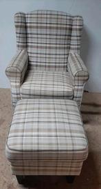 1x Comfortabele fauteuil met voetenbank, Huis en Inrichting, Fauteuils, Ophalen, Gebruikt, Klassiek, 75 tot 100 cm