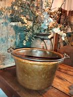 Grote koperen bronzen ketel brocante antiek, Antiek en Kunst, Ophalen of Verzenden