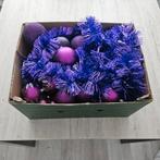 Paarse kerstballen en versiring, Ophalen of Verzenden, Zo goed als nieuw