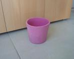 Fuchsia roze zware bloempot 13x15 cm, Steen, Rond, Ophalen of Verzenden, Minder dan 40 cm