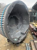 Ronde Jacuzzi 7-8 persoons - Kunststof, Hufterproof, Tuin en Terras, Bubbelbaden en Hottubs, Ophalen, Gebruikt, Afdekzeil, Vast