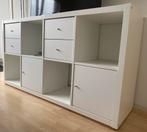 IKEA Kallax kast wit inclusief 4 lades en 2 deurtjes, Huis en Inrichting, Kasten | Wandmeubels, Ophalen, Overige materialen, Gebruikt