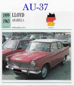 AU37 autokaart lloyd arabella ( 1959- 1963, Ophalen of Verzenden, Zo goed als nieuw, Auto's