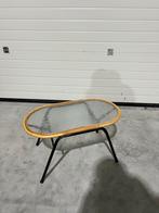 Rotan Salontafel met Glazen Blad, Huis en Inrichting, Tafels | Salontafels, Ophalen, Gebruikt, 50 tot 100 cm, 50 tot 100 cm