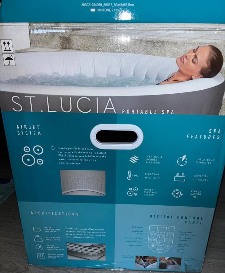 Jacuzzi st lucia te koop, Tuin en Terras, Bubbelbaden en Hottubs, Zo goed als nieuw, Opblaasbaar, Filter, Pomp, Ophalen of Verzenden