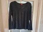 Zwart Taifun shirt met glitter - Maat 46, Zwart, Maat 46/48 (XL) of groter, Ophalen of Verzenden, Zo goed als nieuw