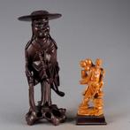 Chinese houtsnijwerk beelden Shou Xing (Shou Lao), Ophalen of Verzenden