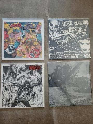 Verzameling van 10 Punk/Hardrock LP 's beschikbaar voor biedingen